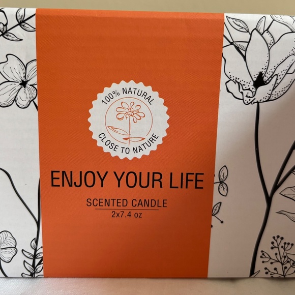 Enjoy Your Life Two Scented Candles, New in Box - Picture 4 of 4